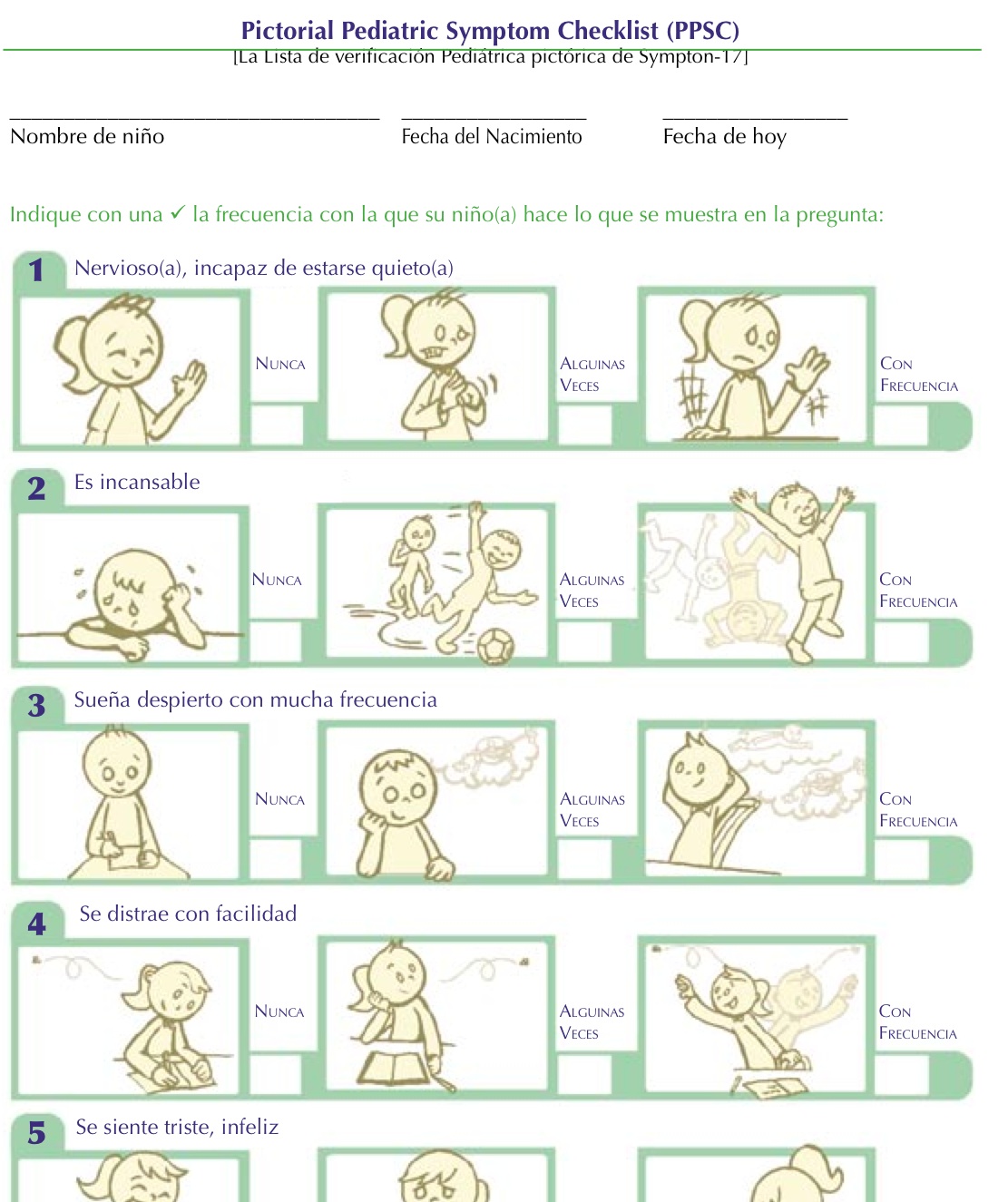 The Pictorial Pediatric Symptom Checklist-17 in Spanish