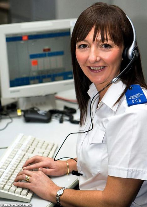 Photo of a crisis phone line operator