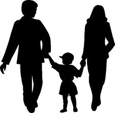 Parents walking away