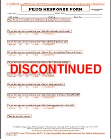 #700-PEDS Response Forms***please read description for updated ordering info